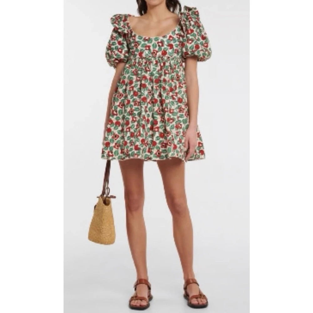 Agua By Agua Bendita Mini Dress SZ M Warana Esmeralda Opalo Floral Boho Resort